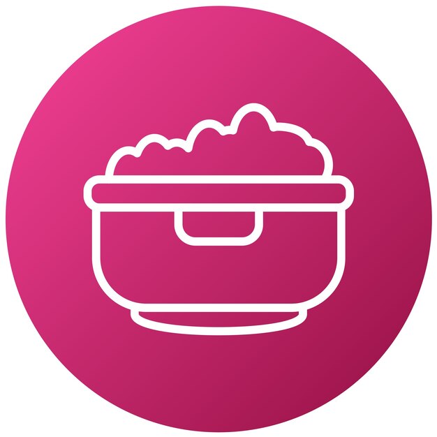 Diseño vectorial del estilo del icono de la taza de palomitas de maíz