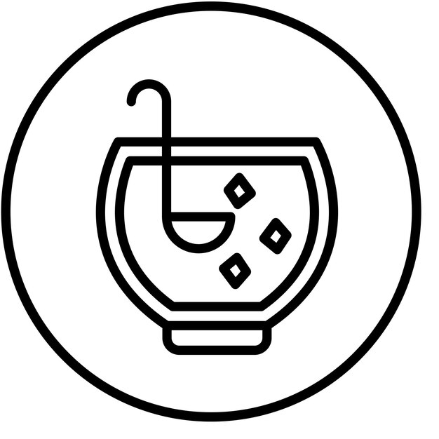 Diseño vectorial Estilo del icono de la taza de puñetazo