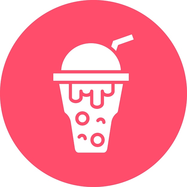 Diseño vectorial de estilo de icono de té de burbuja