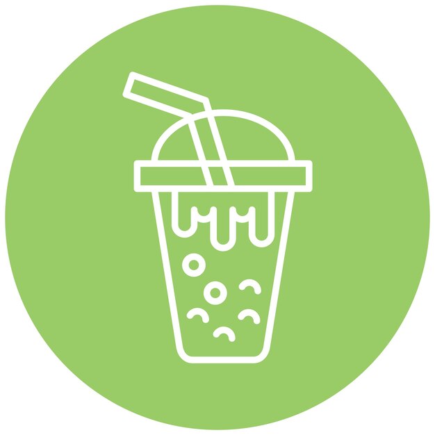 Diseño vectorial de estilo de icono de té de burbuja