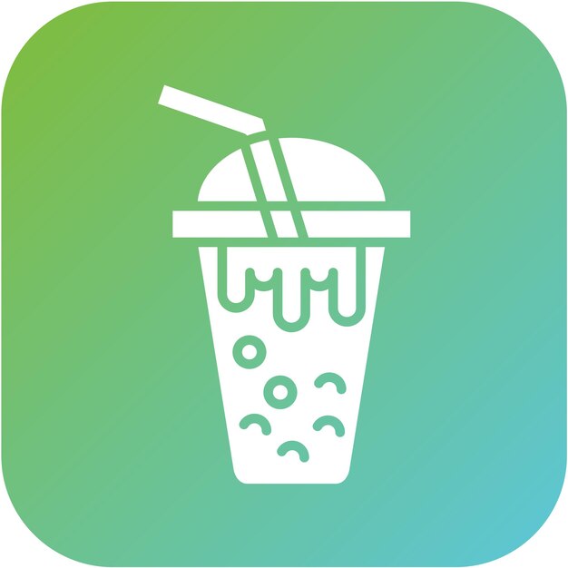 Diseño vectorial de estilo de icono de té de burbuja