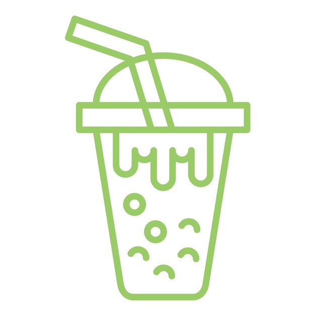 Diseño vectorial de estilo de icono de té de burbuja