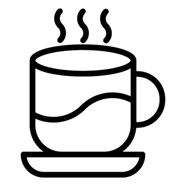Diseño vectorial de estilo de icono de té caliente