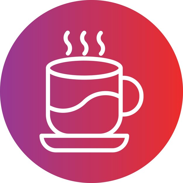 Diseño vectorial de estilo de icono de té caliente