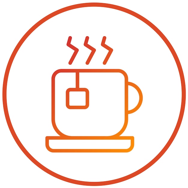 Diseño vectorial de estilo de icono de té caliente