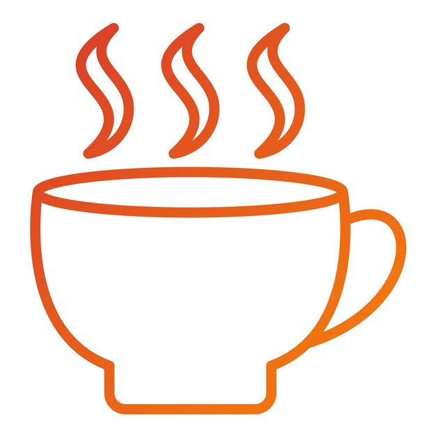 Diseño vectorial de estilo de icono de té caliente