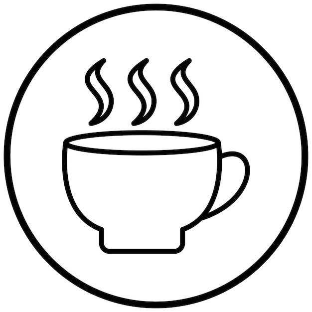 Diseño vectorial de estilo de icono de té caliente