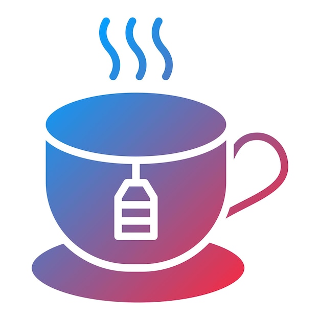 Diseño vectorial de estilo de icono de té