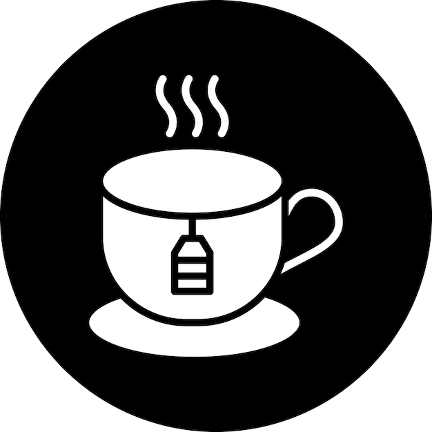 Diseño vectorial de estilo de icono de té