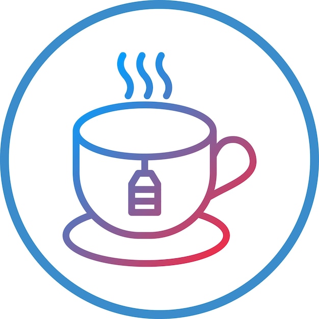 Diseño vectorial de estilo de icono de té