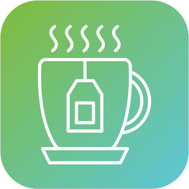 Diseño vectorial de estilo de icono de té