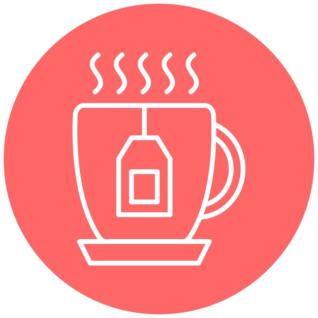 Diseño vectorial de estilo de icono de té