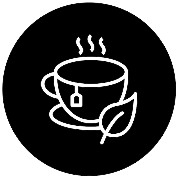 Diseño vectorial de estilo de icono de té