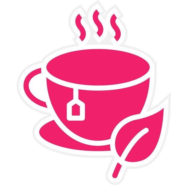 Diseño vectorial de estilo de icono de té