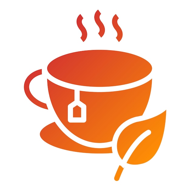 Diseño vectorial de estilo de icono de té