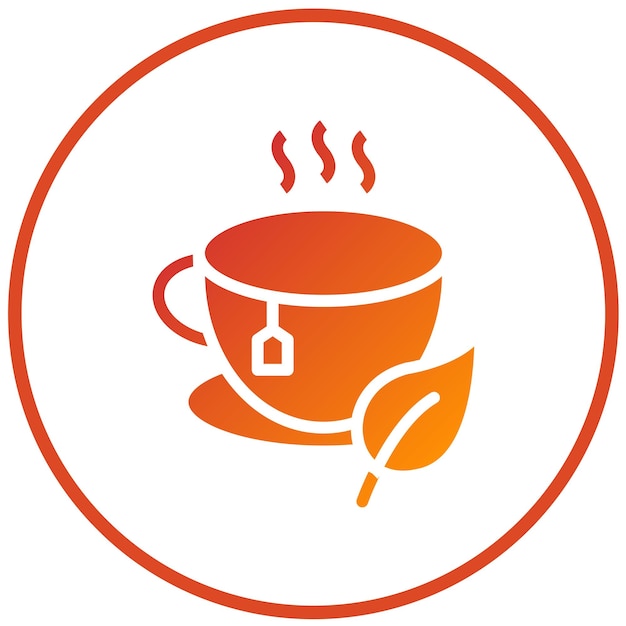 Diseño vectorial de estilo de icono de té