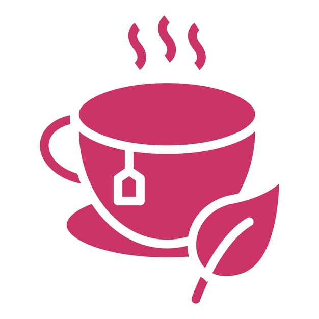 Diseño vectorial de estilo de icono de té