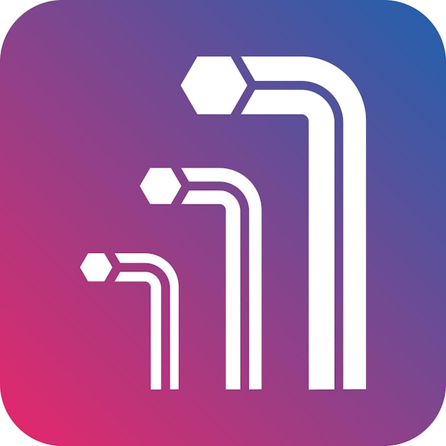 Diseño vectorial Estilo del icono de la tecla hexadecimal