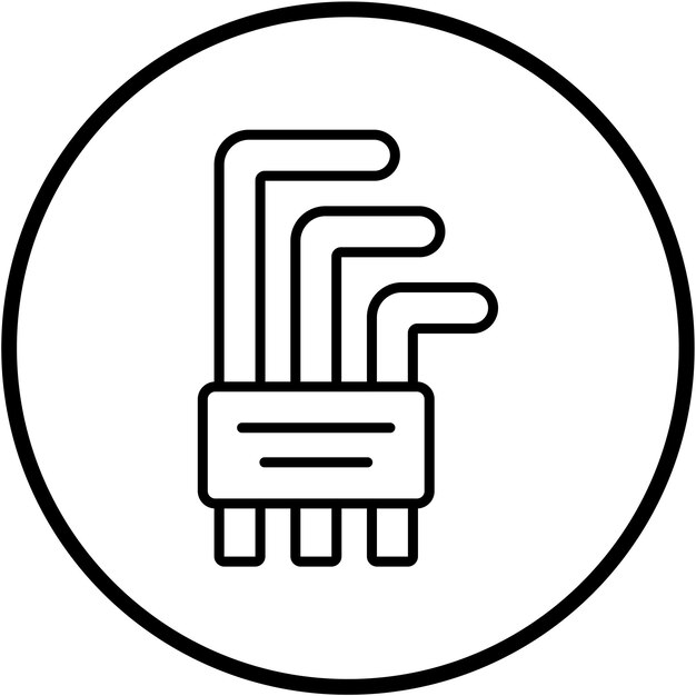 Diseño vectorial Estilo del icono de la tecla hexadecimal