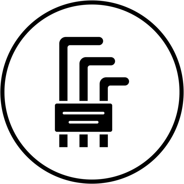Diseño vectorial Estilo del icono de la tecla hexadecimal