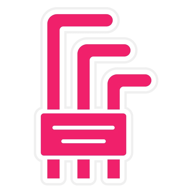 Diseño vectorial Estilo del icono de la tecla hexadecimal