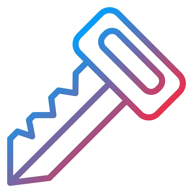 Diseño vectorial Estilo de icono de tecla inteligente