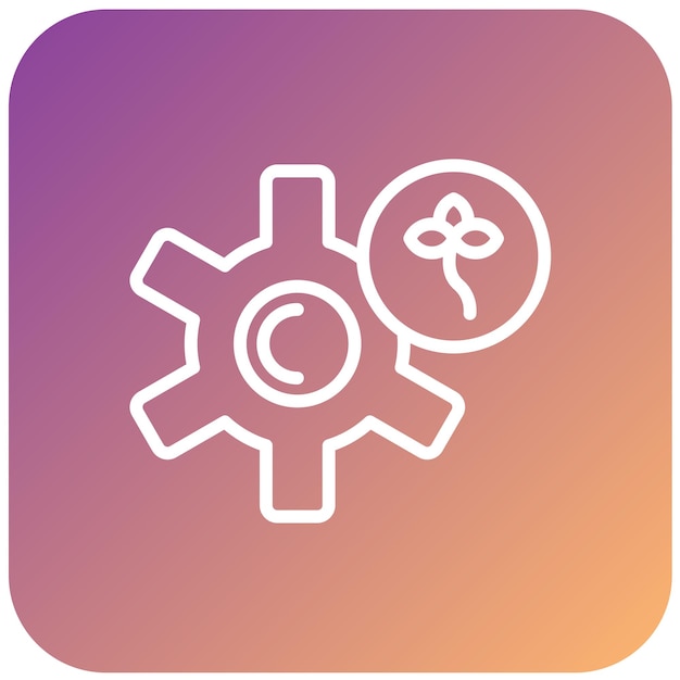 Diseño vectorial Estilo de icono de tecnología verde