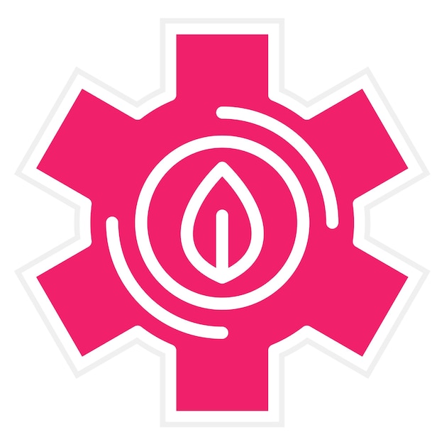 Diseño vectorial Estilo de icono de tecnología verde