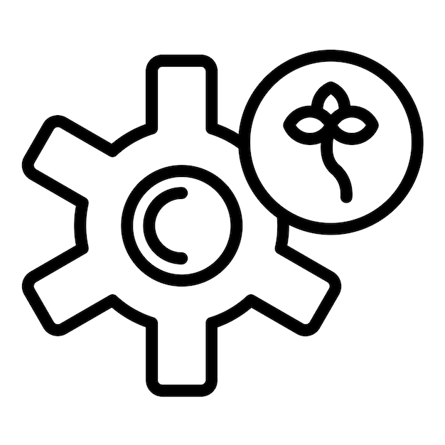 Diseño vectorial Estilo de icono de tecnología verde
