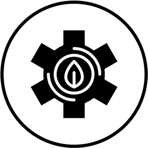 Diseño vectorial Estilo de icono de tecnología verde