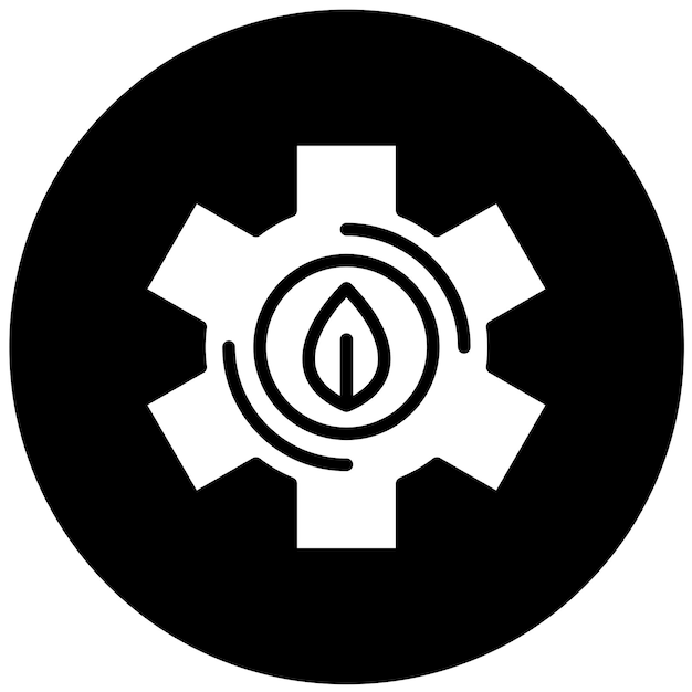 Diseño vectorial Estilo de icono de tecnología verde