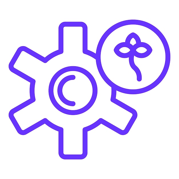 Diseño vectorial Estilo de icono de tecnología verde
