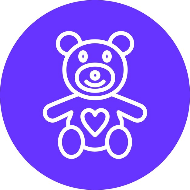 Diseño vectorial Estilo del icono de Teddy