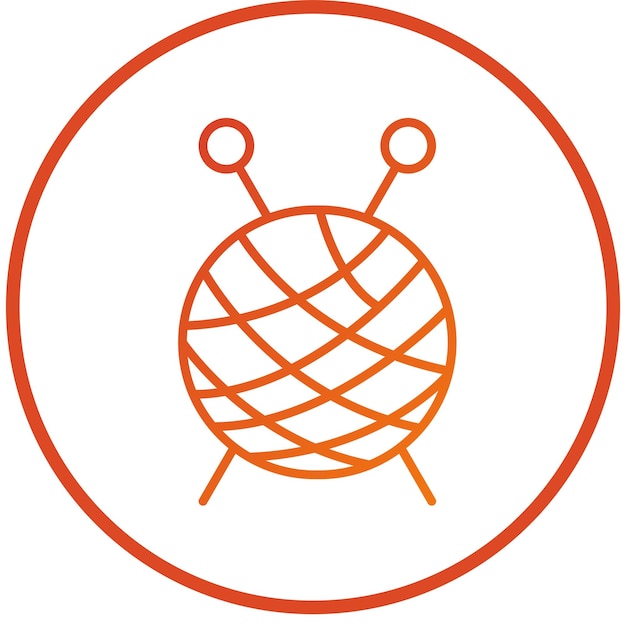 Diseño vectorial Estilo de icono de tejer