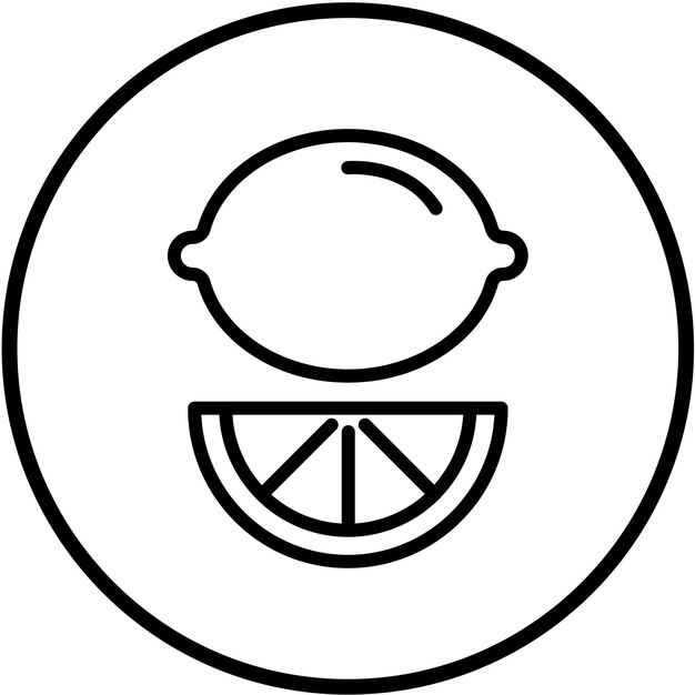 Diseño vectorial Estilo del icono del telar de limón