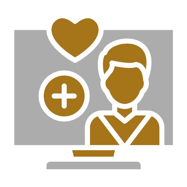 Diseño vectorial Estilo del icono de Telecare