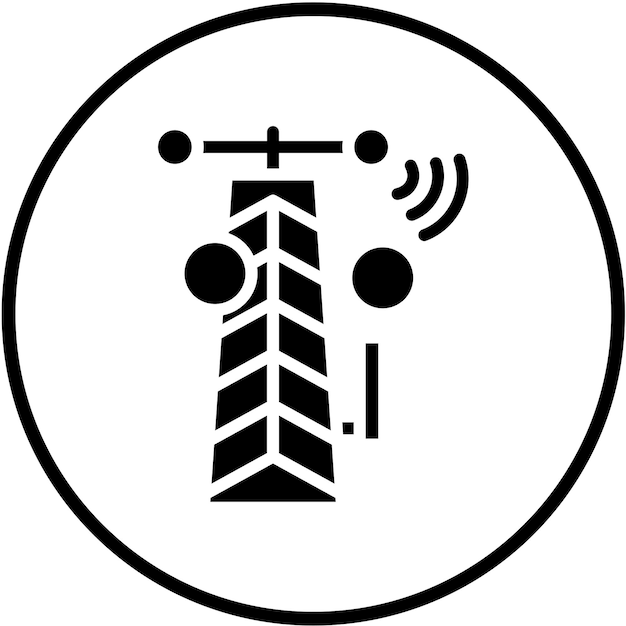 Diseño vectorial Estilo del icono de telecomunicaciones