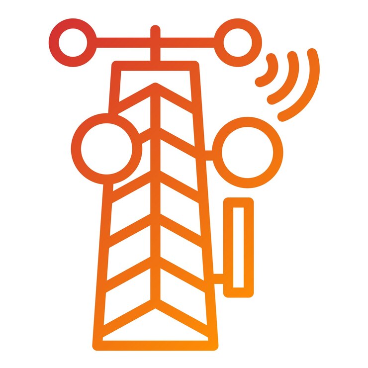 Vector diseño vectorial estilo del icono de telecomunicaciones