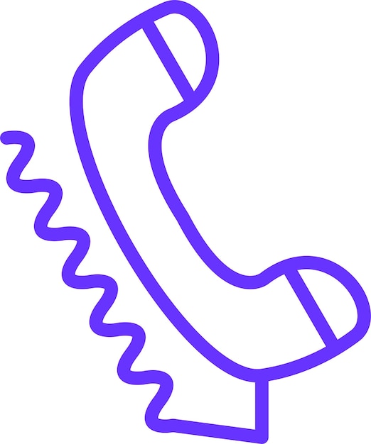 Diseño vectorial del estilo del icono de telefonía