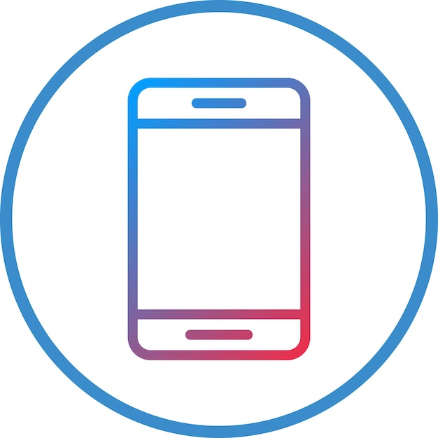 Diseño vectorial del estilo del icono del teléfono inteligente