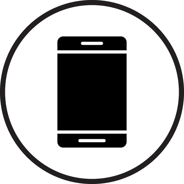 Diseño vectorial del estilo del icono del teléfono inteligente