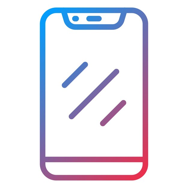 Diseño vectorial del estilo del icono del teléfono móvil