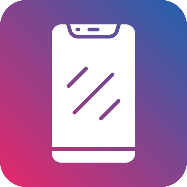 Diseño vectorial del estilo del icono del teléfono móvil