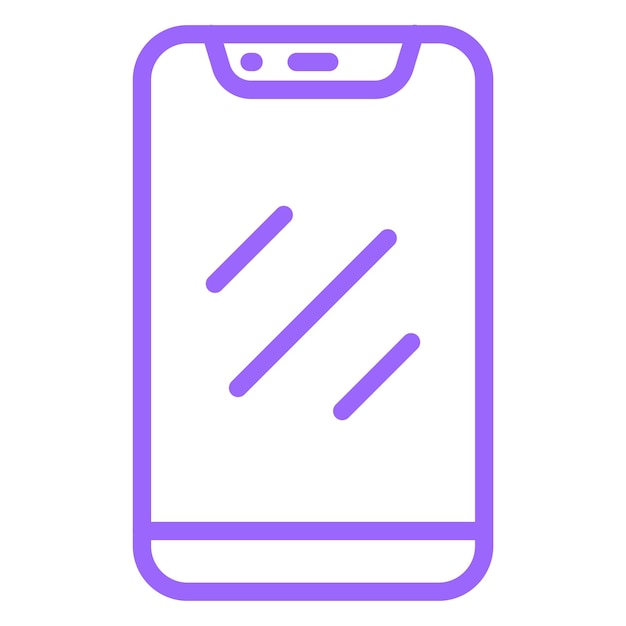 Diseño vectorial del estilo del icono del teléfono móvil