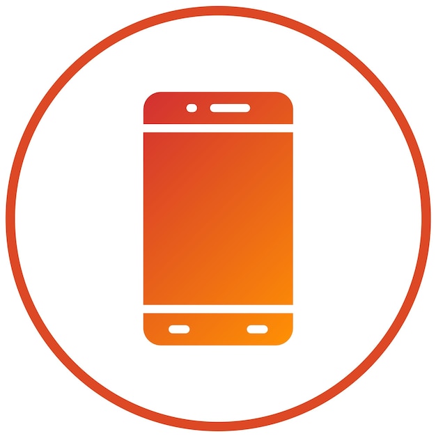Diseño vectorial del estilo del icono del teléfono móvil
