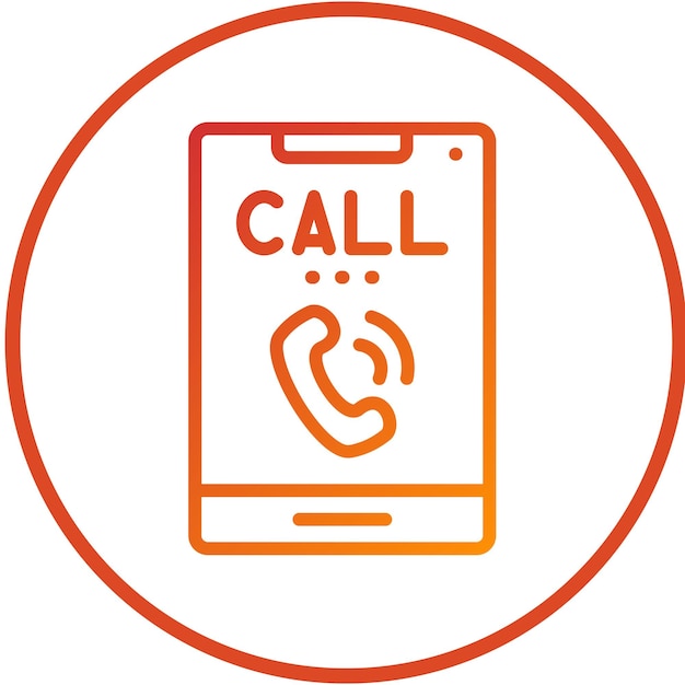 Diseño vectorial Estilo del icono del teléfono que contesta