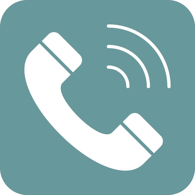 Diseño vectorial del estilo del icono del teléfono