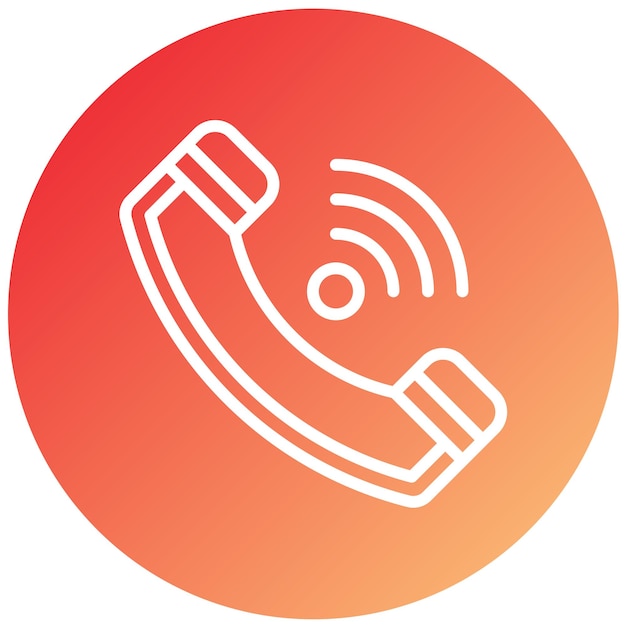 Diseño vectorial del estilo del icono del teléfono