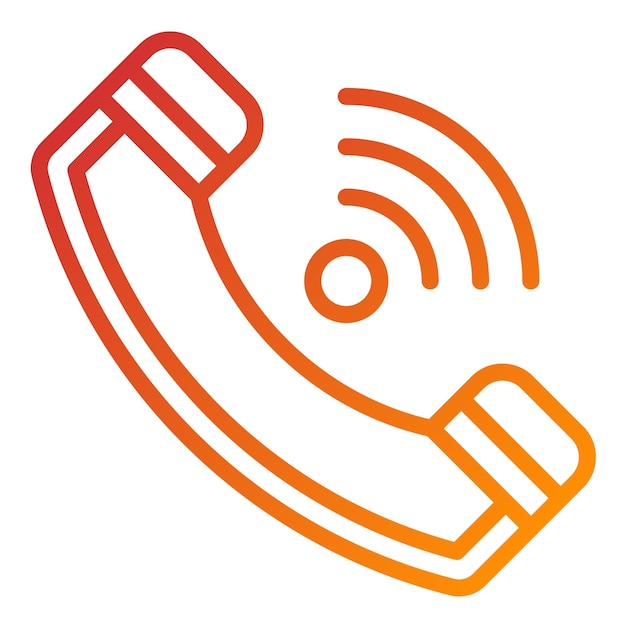 Diseño vectorial del estilo del icono del teléfono