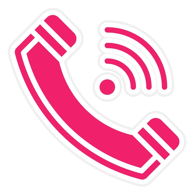Diseño vectorial del estilo del icono del teléfono